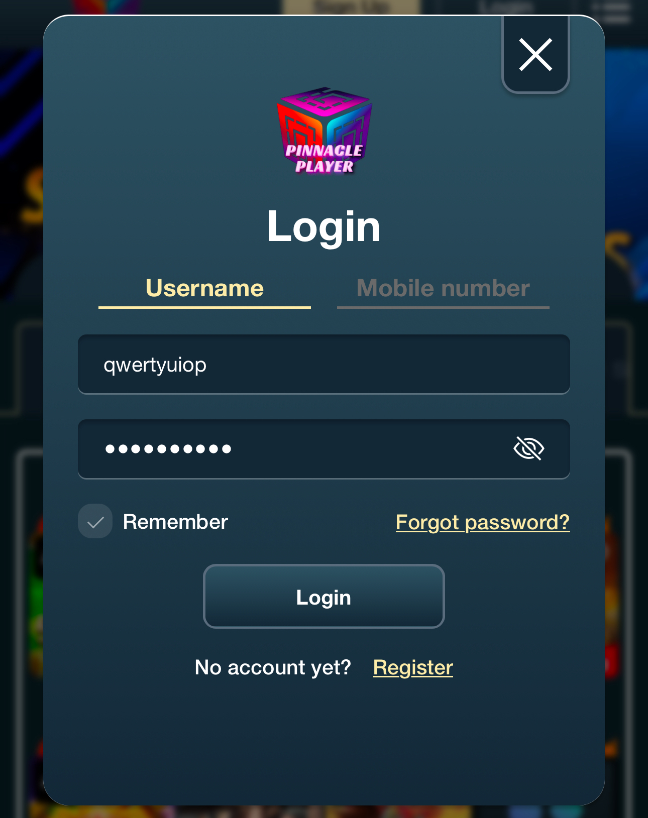 pinnacleplayer_login